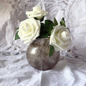 West Elm Mercury Glass Silver Vase